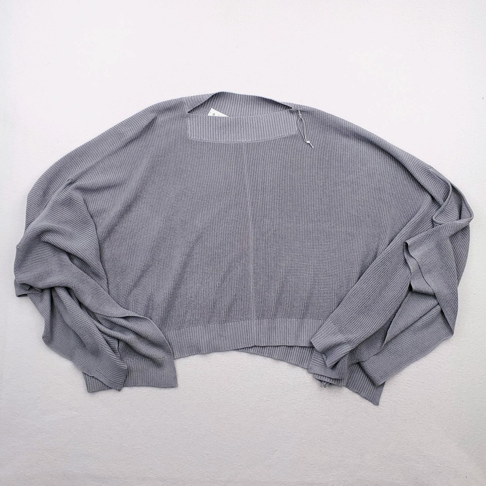 Lululemon Forward Flow Poncho Womens Gray Sweater Wrap Pullover Shawl Cashmere